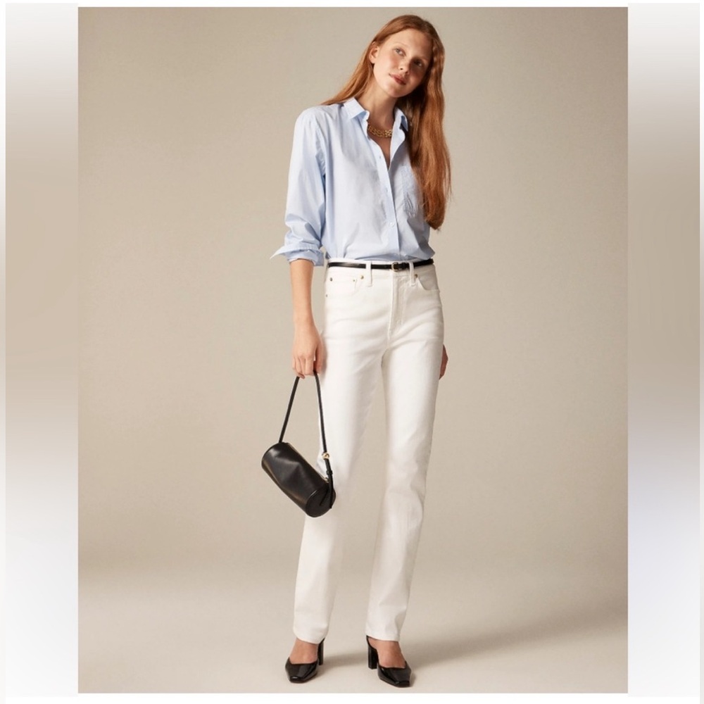 J Crew Jeans 32 Slim Straight White